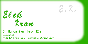 elek kron business card